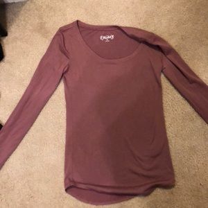 mudd long sleeved mauve shirt